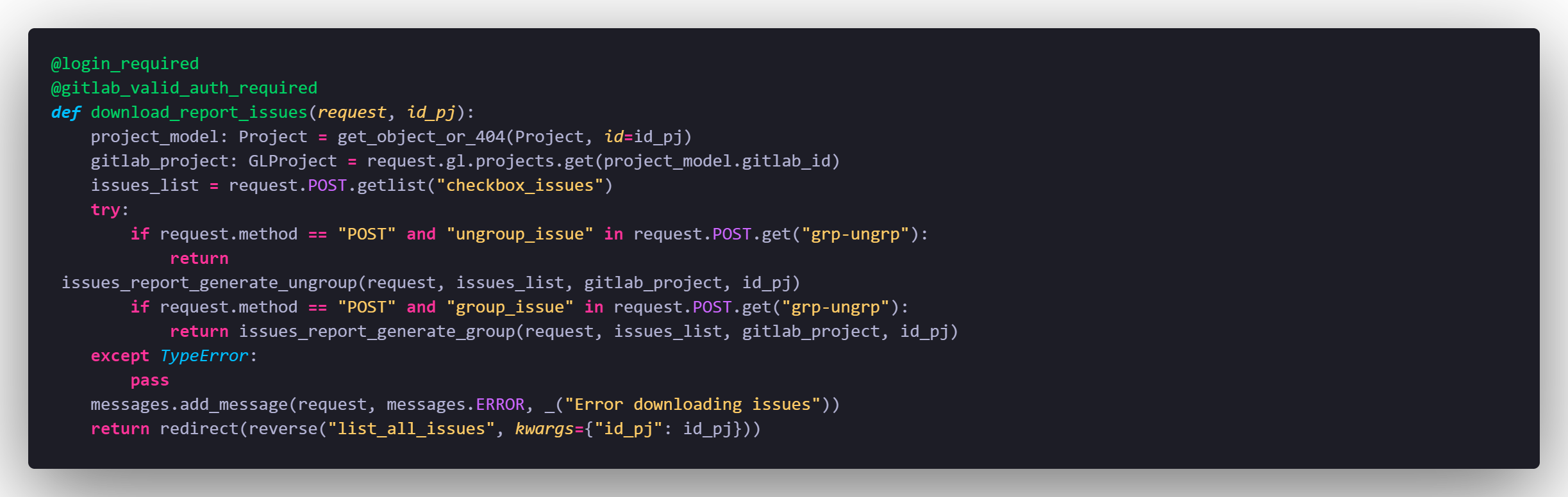 Vue download_report_issues