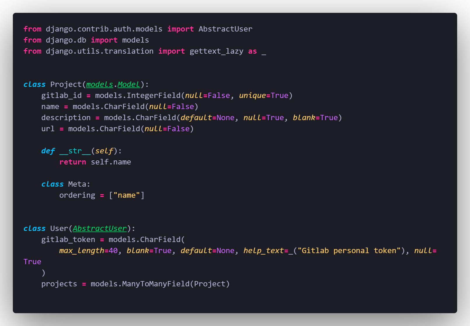 Modèles Django